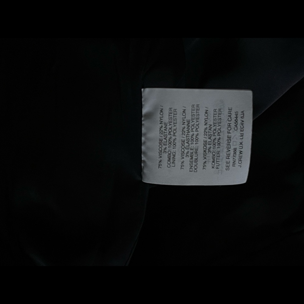 J.Crew $248 Ruffle Trim Lined Solid Black Skirted… - image 4